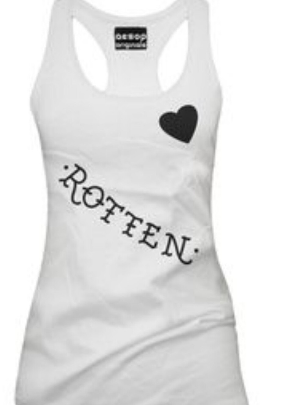Aesop ROTTEN Heart Racerback Tank Top - White - Picture 2 of 6